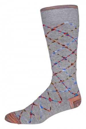 Robert Graham Ashbrook Sock Grau | 061935-LQO