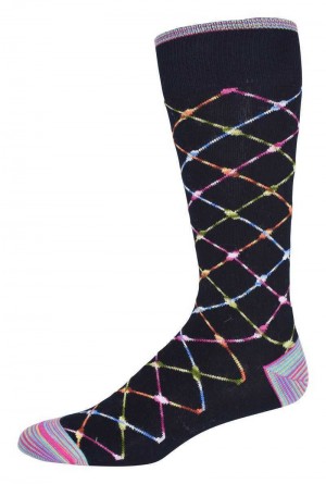 Robert Graham Ashbrook Sock Navy | 214576-WLJ