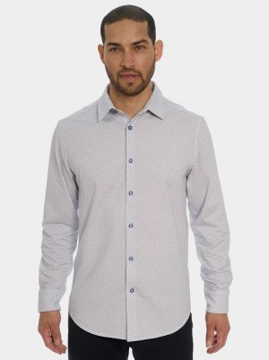 Robert Graham Asterisk Long Sleeve Button Down Shirt Blau | 574291-FBH