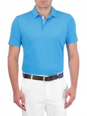 Robert Graham Axelsen Performance Polo Blau | 813270-ZOK