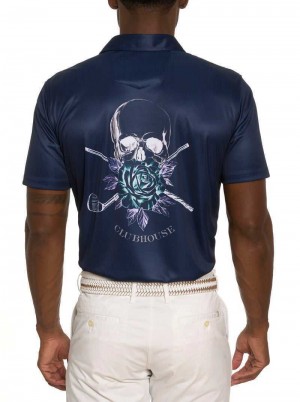 Robert Graham Blade Iron Performance Polo Navy | 089652-COP