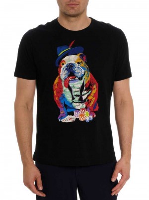 Robert Graham Casino Graham T-shirt Schwarz | 785413-NAY