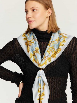Robert Graham Champagne Ornamental Square Scarf Multi | 256813-PNI