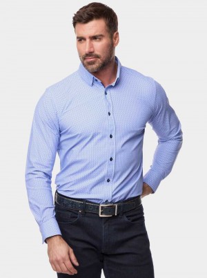 Robert Graham Clifford Long Sleeve Button Down Shirt Blau | 960482-KFI