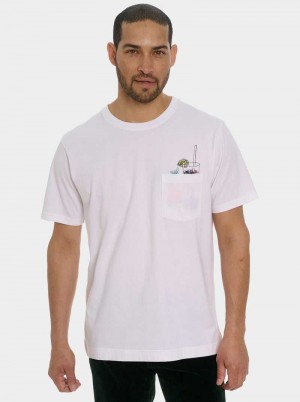 Robert Graham Cocktail Splash T-shirt Weiß | 068792-NZE