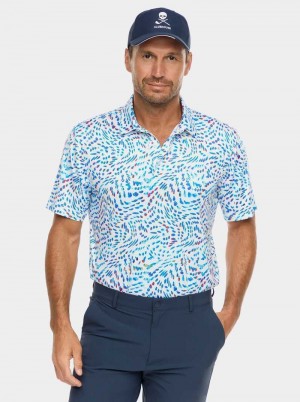 Robert Graham Color Play Short Sleeve Knit Polo Weiß | 439206-NFT