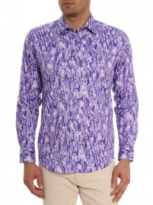 Robert Graham Demeri Long Sleeve Button Down Shirt Blau | 508423-KBE