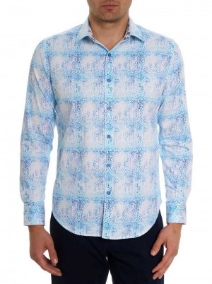 Robert Graham Dreamweaver Long Sleeve Button Down Shirt Teal | 457603-JCR