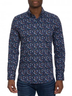 Robert Graham Egger Long Sleeve Knit Button Down Shirt Multi | 874016-NHY