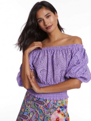 Robert Graham Esme Blouse Lilac | 581943-WCZ