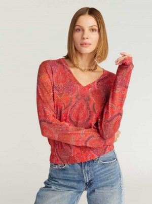 Robert Graham Evelyn Long Sleeve Sweater Multi | 364072-ORY