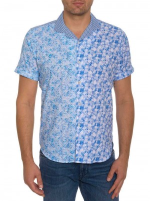 Robert Graham Fontana Short Sleeve Button Down Blau | 973146-ARM