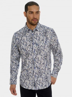 Robert Graham Fragment Long Sleeve Button Down Shirt Blau | 246917-QNB