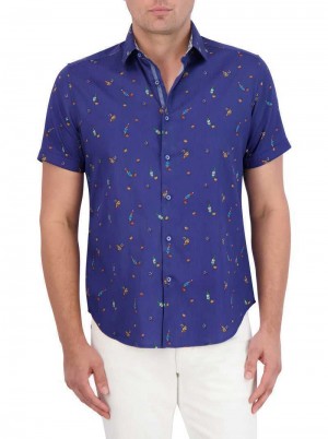 Robert Graham Good-night Short Sleeve Button Down Shirt Classic | 038659-ALI