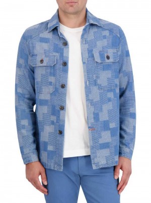 Robert Graham Jaxon Overshirt Blau | 802637-TZV