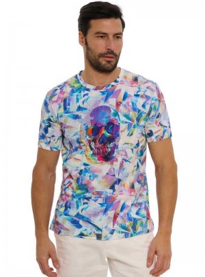 Robert Graham Kaleidoskull T-shirt Multi | 873029-KGE