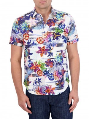 Robert Graham Kendari Short Sleeve Button Down Shirt Classic | 284573-GMK