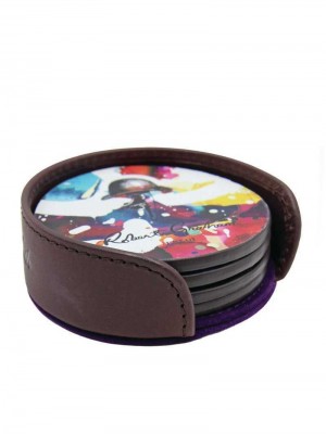 Robert Graham Leather Coasters In Valet Braun | 576024-IMZ
