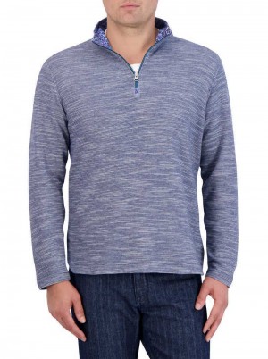 Robert Graham Ledson Long Sleeve Knit Navy | 420371-QCH