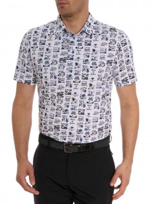 Robert Graham License To Chill Polo Weiß | 217849-CJV