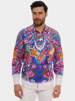 Robert Graham Limited Edition Bead My Guest Long Sleeve Button Down Shirt Multi | 941867-DMT