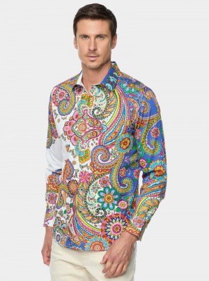 Robert Graham Limited Edition Dprops Long Sleeve Button Down Shirt Classic | 130245-TRZ