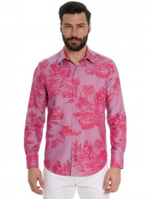 Robert Graham Limited Edition Endless Dreams Long Sleeve Button Down Shirt Rosa | 106723-UKG
