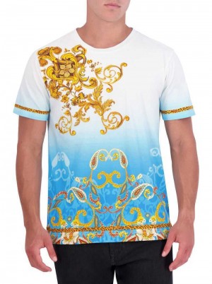 Robert Graham Limited Edition Golden Scrolls T-shirt Multi | 754189-RYV