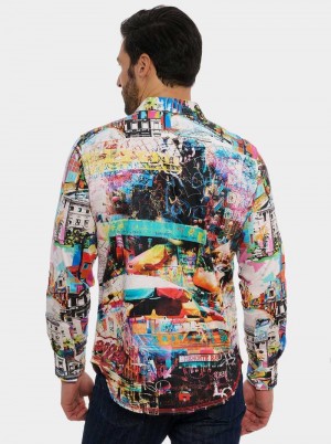 Robert Graham Limited Edition Sosharp Nyc Long Sleeve Button Down Shirt Multi | 932517-CJT