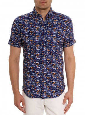 Robert Graham Lyndon Motion Short Sleeve Knit Shirt Multi | 593162-NTV