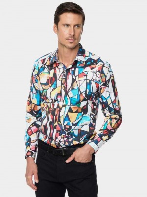 Robert Graham Mosaic Mixer Long Sleeve Button Down Shirt Multi | 839617-CPK