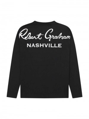 Robert Graham Nashville Long Sleeve T-shirt Schwarz | 305189-TUS