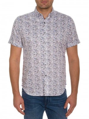 Robert Graham Painted Faces Short Sleeve Button Down Multi | 892153-KYQ