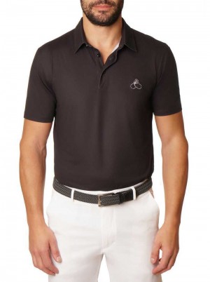 Robert Graham Pedaling Pup Polo Schwarz | 419350-FPJ