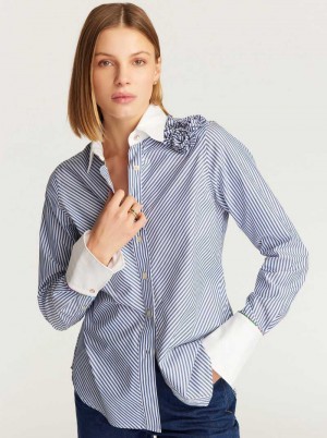 Robert Graham Priscilla Shirt Blau | 895174-VKT