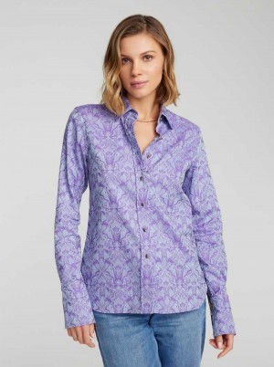 Robert Graham Priscilla Shirt Lilac | 917268-EJS