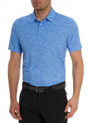 Robert Graham Sandzabar Polo Periwinkle | 586297-BSU