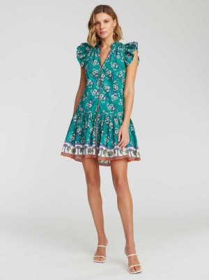 Robert Graham Savannah Dress Teal | 418350-NWF