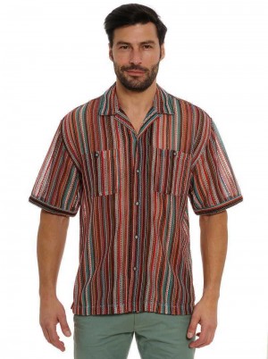 Robert Graham Serape Short Sleeve Button Down Shirt Multi | 126749-IYM