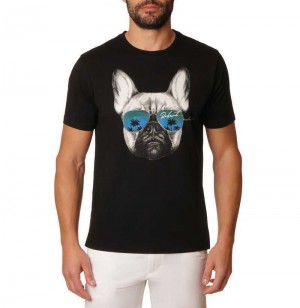 Robert Graham Shady Paws T-shirt Schwarz | 601729-ZTA