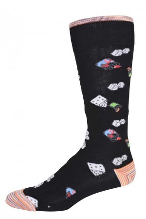 Robert Graham Shuffle N Shake Sock Schwarz | 456983-YUK