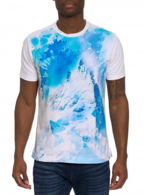 Robert Graham Snowtopia T-shirt Weiß | 942683-UWT