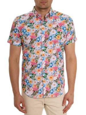 Robert Graham Taton Short Sleeve Button Down Shirt Multi | 489356-QBK