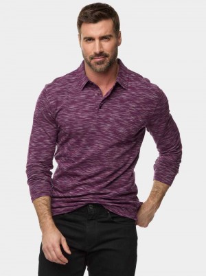 Robert Graham Thales Long Sleeve Polo Navy | 601298-OIB
