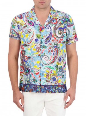 Robert Graham The Drake Short Sleeve Button Down Shirt Multi | 492801-DBT