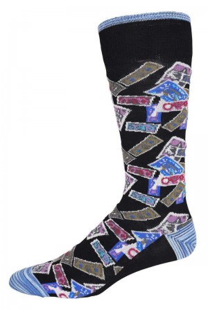 Robert Graham The Heist Sock Schwarz | 023859-OEI