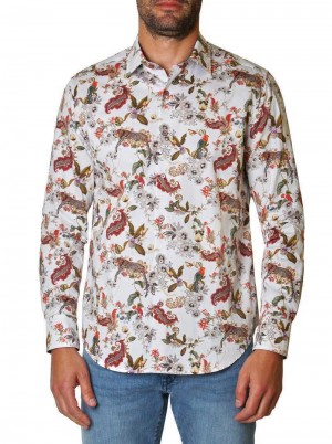 Robert Graham The Leo Long Sleeve Woven Shirt Weiß | 618704-VSW