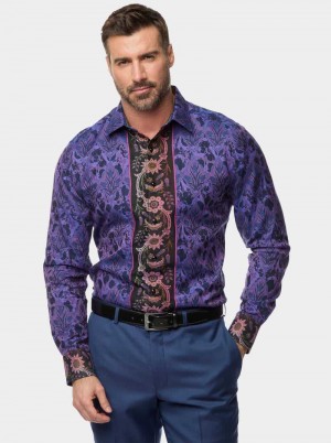 Robert Graham The Limited Edition Paso Doble Button Down Shirt Lila | 062197-UPM