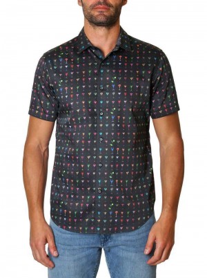 Robert Graham The Martini 2 Short Sleeve Shirt Schwarz | 801374-FUB