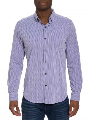 Robert Graham Tocci Long Sleeve Button Down Shirt Lila | 634802-GSI